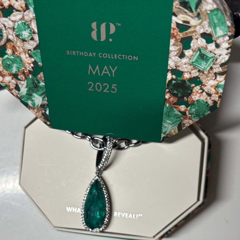 BP Silver and Teal Pendant Necklace